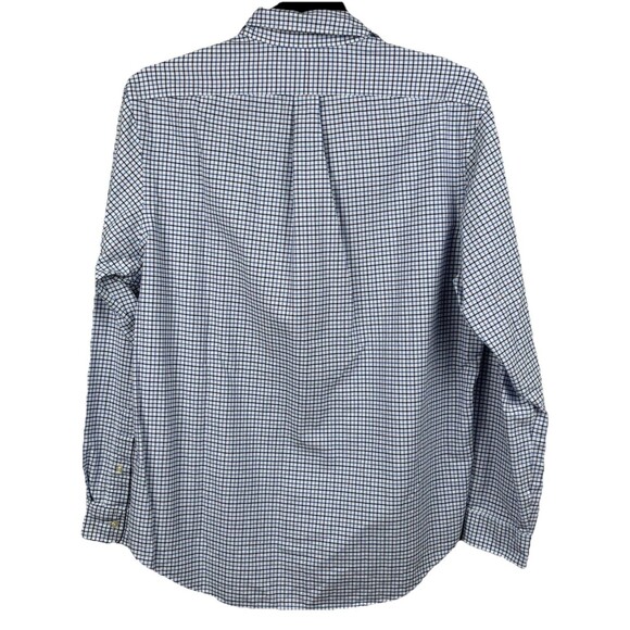 Ralph Lauren Dress shirt Men Large Navy Plaid Pony Classic Fit Button Casual - Picture 4 of 7